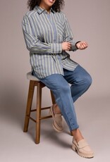 Tribal L/S BTN FRT SHIRT-SLATEBLUE