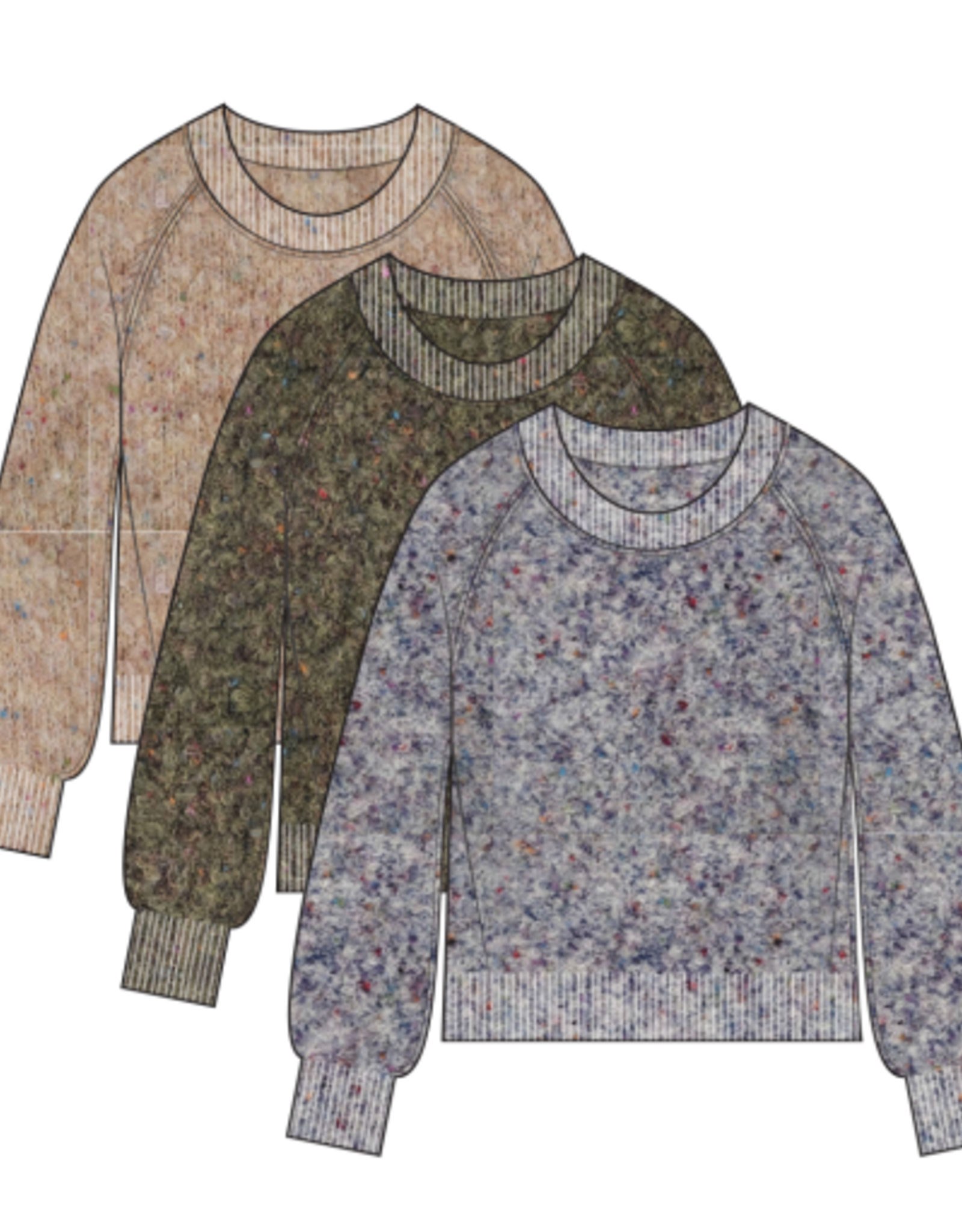 Tribal L/S CREW NK SWEATER-IVY