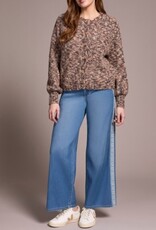 Tribal RAGLAN SLV BTN FRONT SWTR CARDI-M ALMOND LATTE