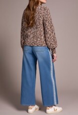 Tribal RAGLAN SLV BTN FRONT SWTR CARDI-M ALMOND LATTE