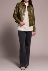 Tribal BUTTON FRT PU  JACKET-OLIVELEAF