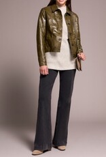 Tribal BUTTON FRT PU  JACKET-OLIVELEAF