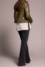 Tribal BUTTON FRT PU  JACKET-OLIVELEAF