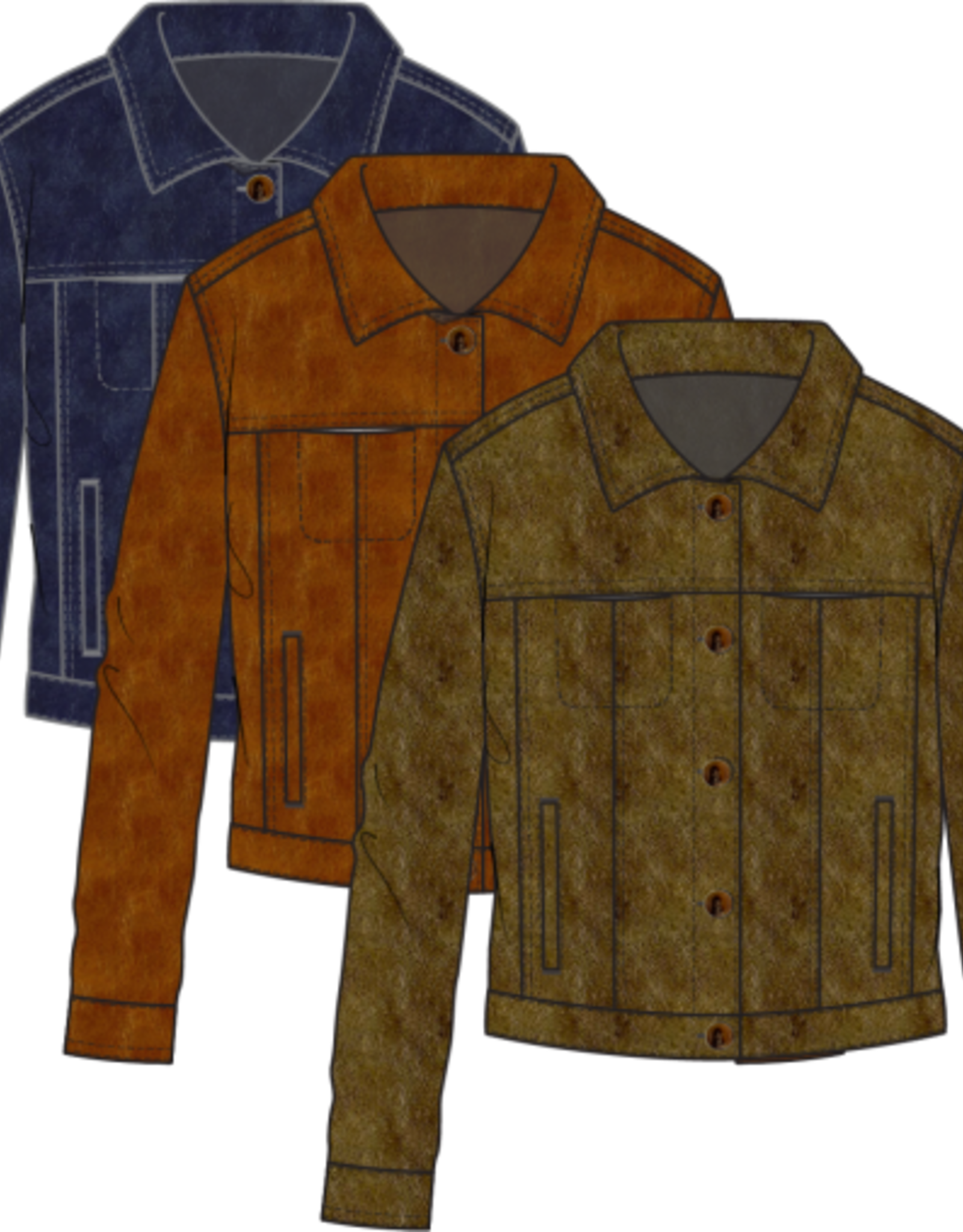Tribal BUTTON FRT PU  JACKET-OLIVELEAF