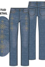 Tribal AUDREY STRAIGHT JEANS W/STUDS-VINTAGE