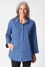 Habitat Clothes to Live In PERFECT TRAVEL DENIM HIDDEN PLACKET SHIRT F25H