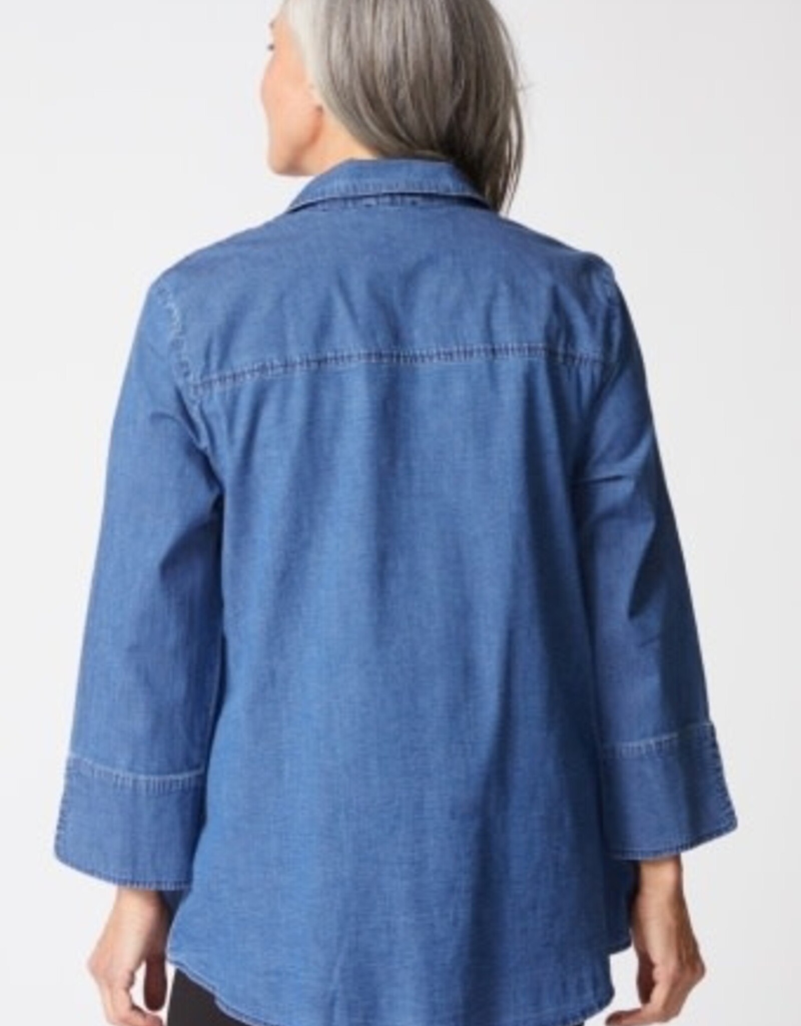 Habitat Clothes to Live In PERFECT TRAVEL DENIM HIDDEN PLACKET SHIRT F25H