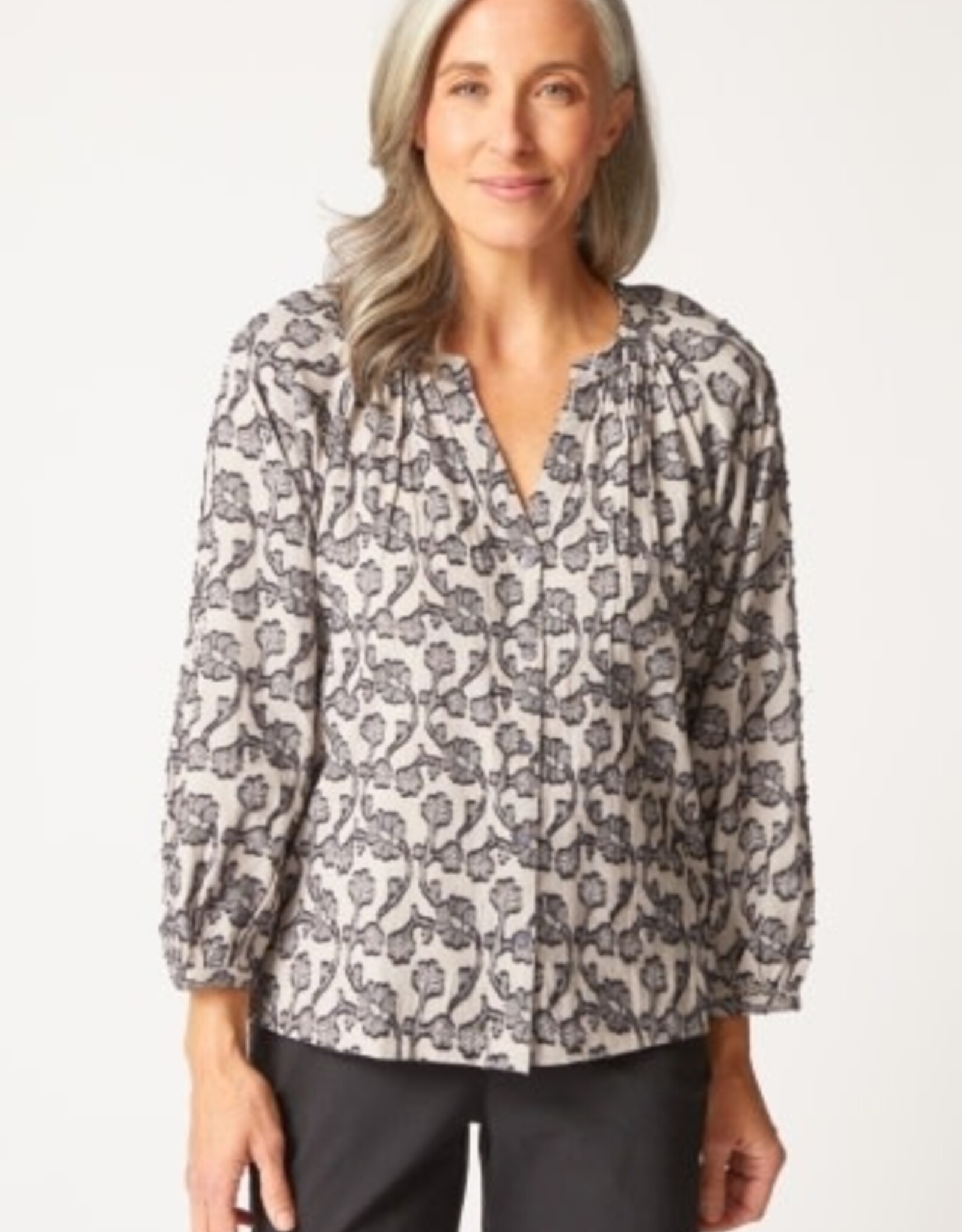 Habitat Clothes to Live In FLORAL JACQUARD ROMANCE SHIRT F25H