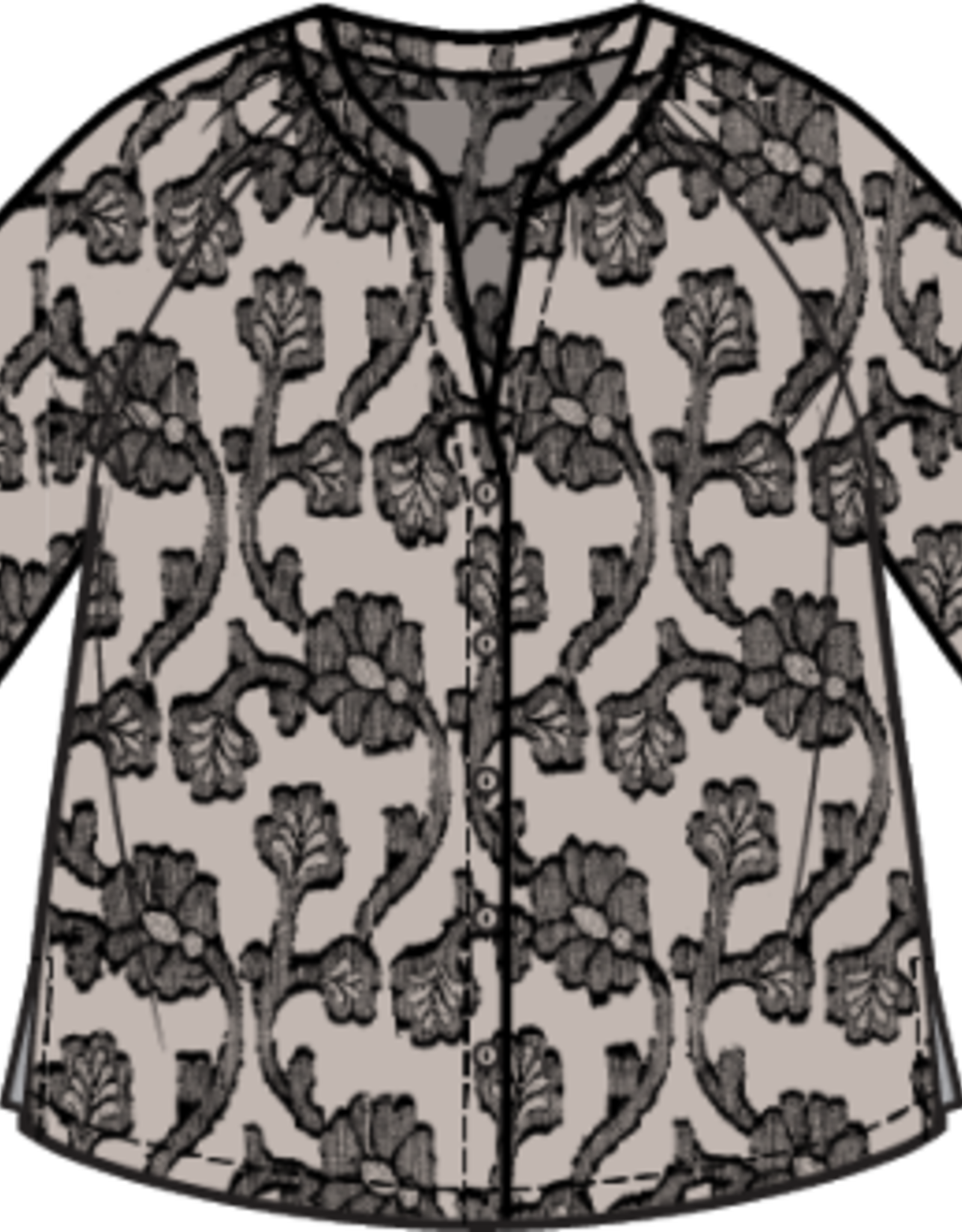 Habitat Clothes to Live In FLORAL JACQUARD ROMANCE SHIRT F25H