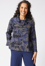 Habitat Clothes to Live In EXPRESS FLORAL FOLIAGE COWL TOP F25H