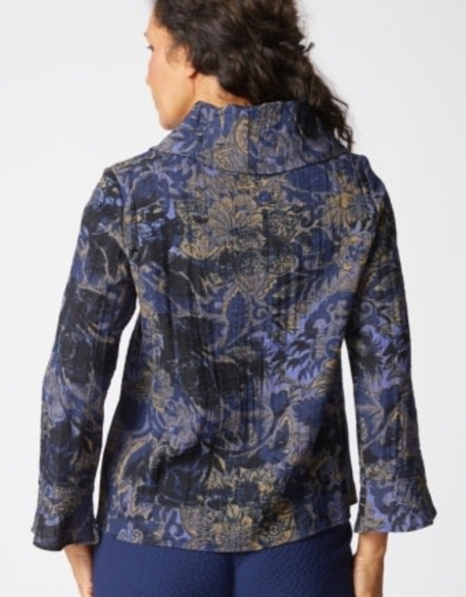 Habitat Clothes to Live In EXPRESS FLORAL FOLIAGE COWL TOP F25H