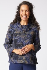Habitat Clothes to Live In EXPRESS FLORAL FOLIAGE COWL TOP F25H