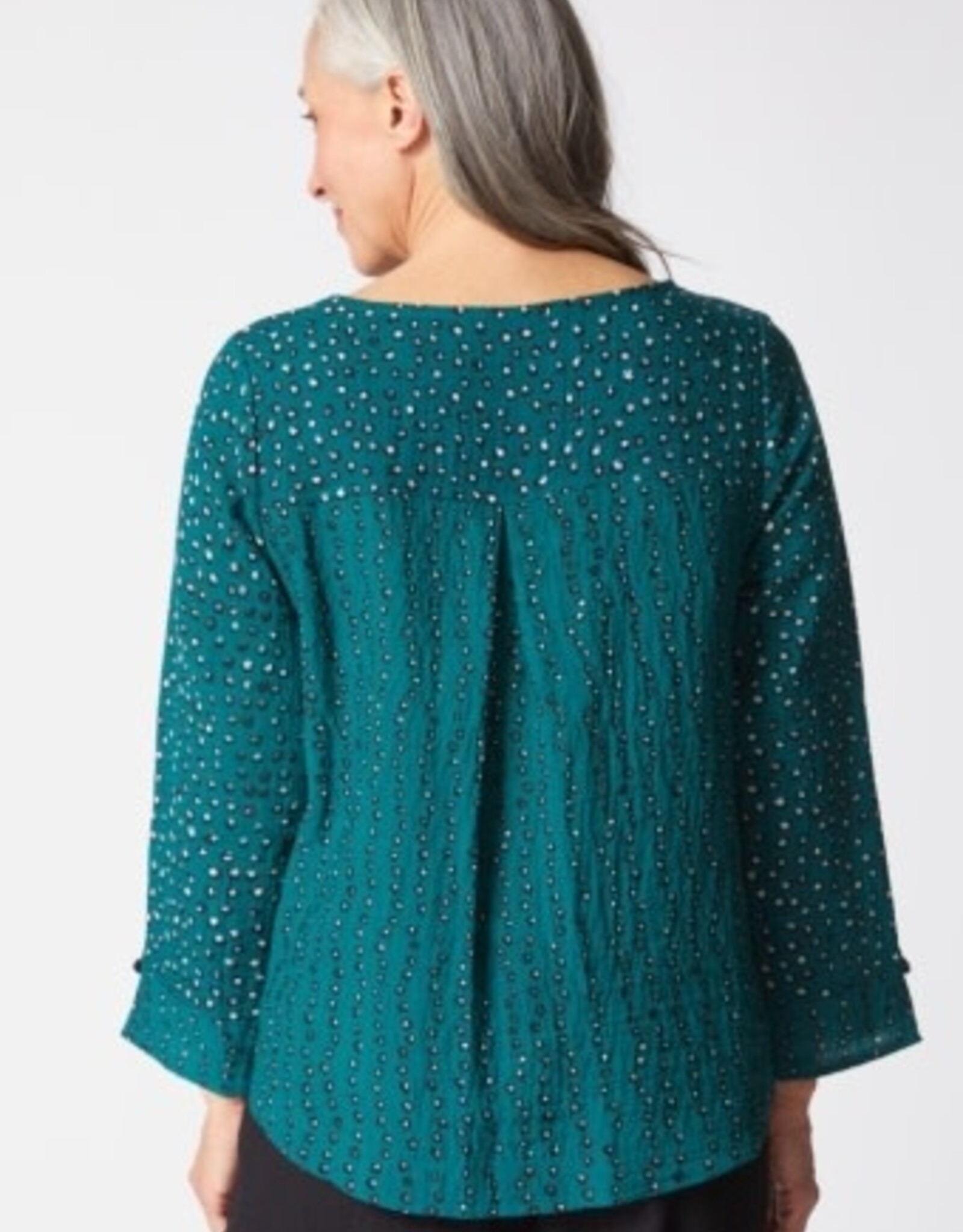Habitat Clothes to Live In EXPRESS DOT MIX SIDE BUTTON TUNIC F25H