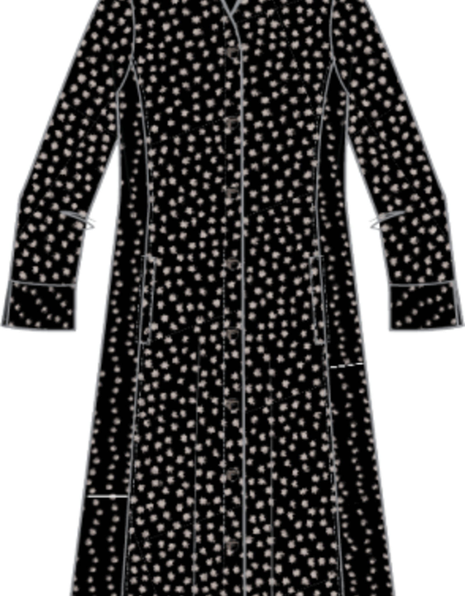 Habitat Clothes to Live In EXPRESS DOT MIX ARTIST DRESS/DUSTER F25H