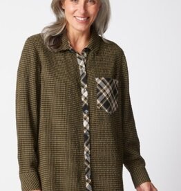 Habitat Clothes to Live In GIRL GONE PLAID BOYFRIEND POCKET SHIRT F25H