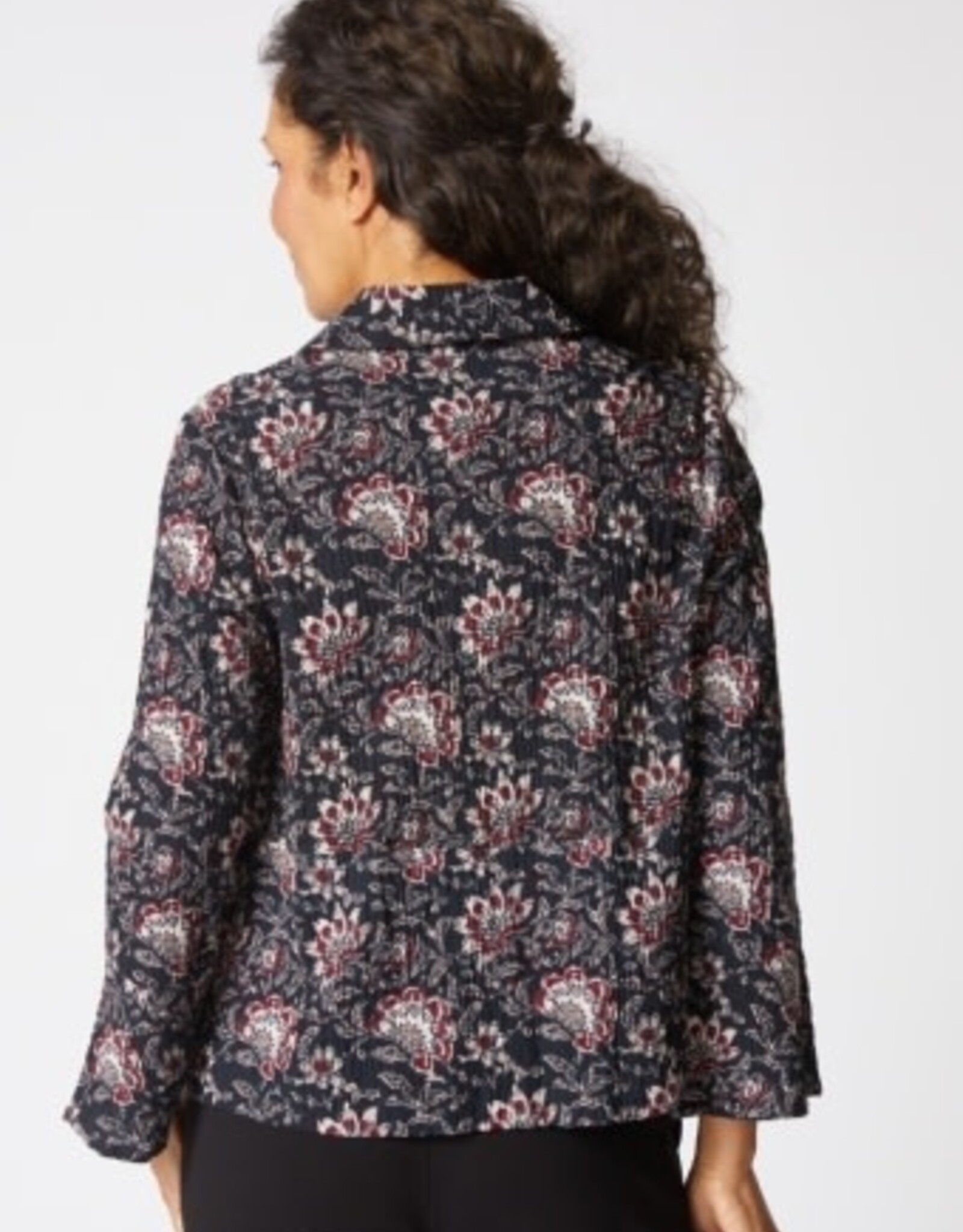 Habitat Clothes to Live In FLORAL BLOCK PRINT FLOUNCE JACKET F25H