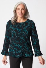 Habitat Clothes to Live In JACQUARD SCROLL PEPLUM PULLOVER F25H