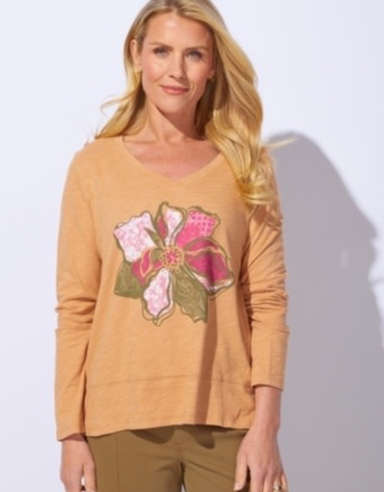 Habitat Clothes to Live In DESTINATION FLOWER EASY V TEE F25E