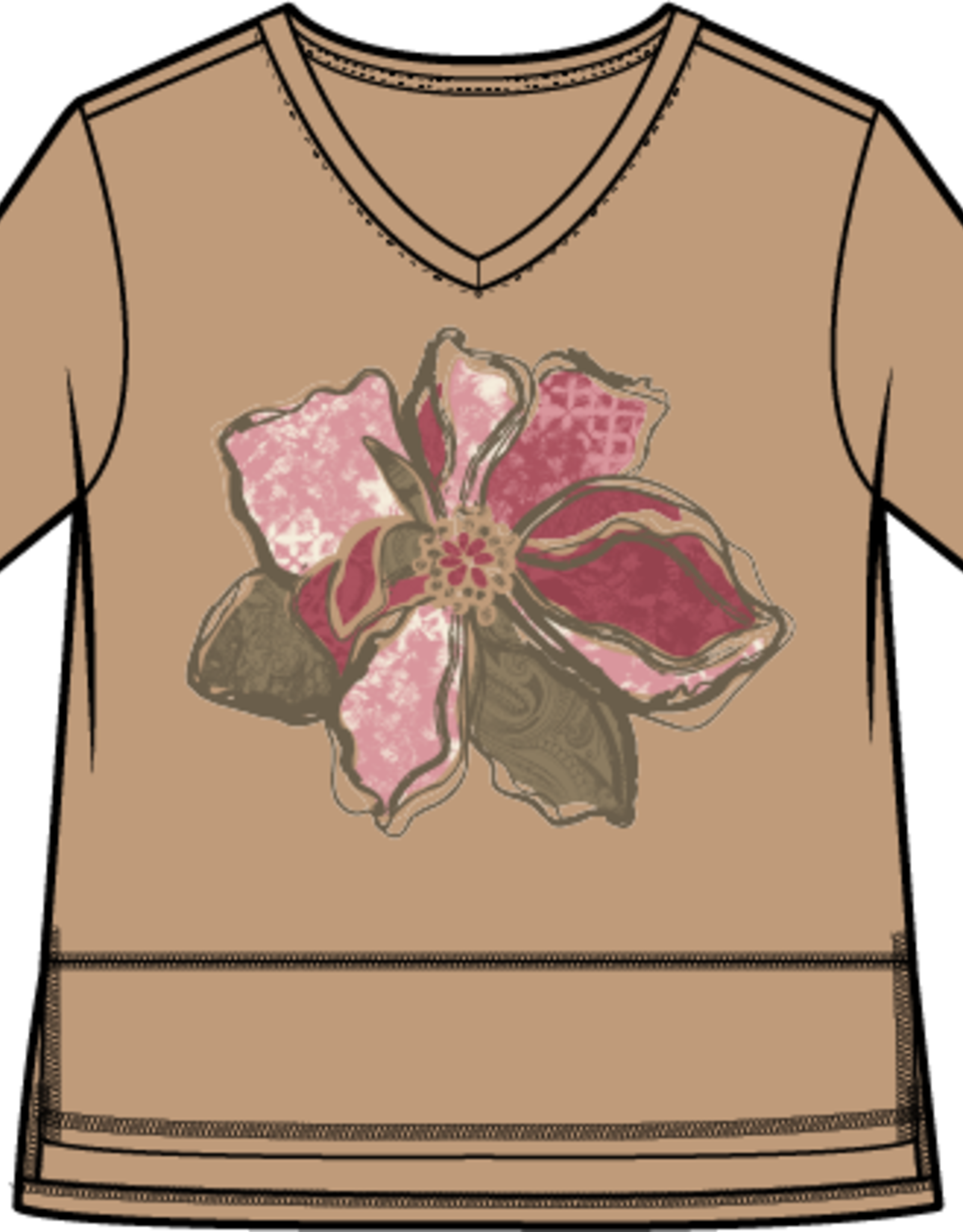 Habitat Clothes to Live In DESTINATION FLOWER EASY V TEE F25E