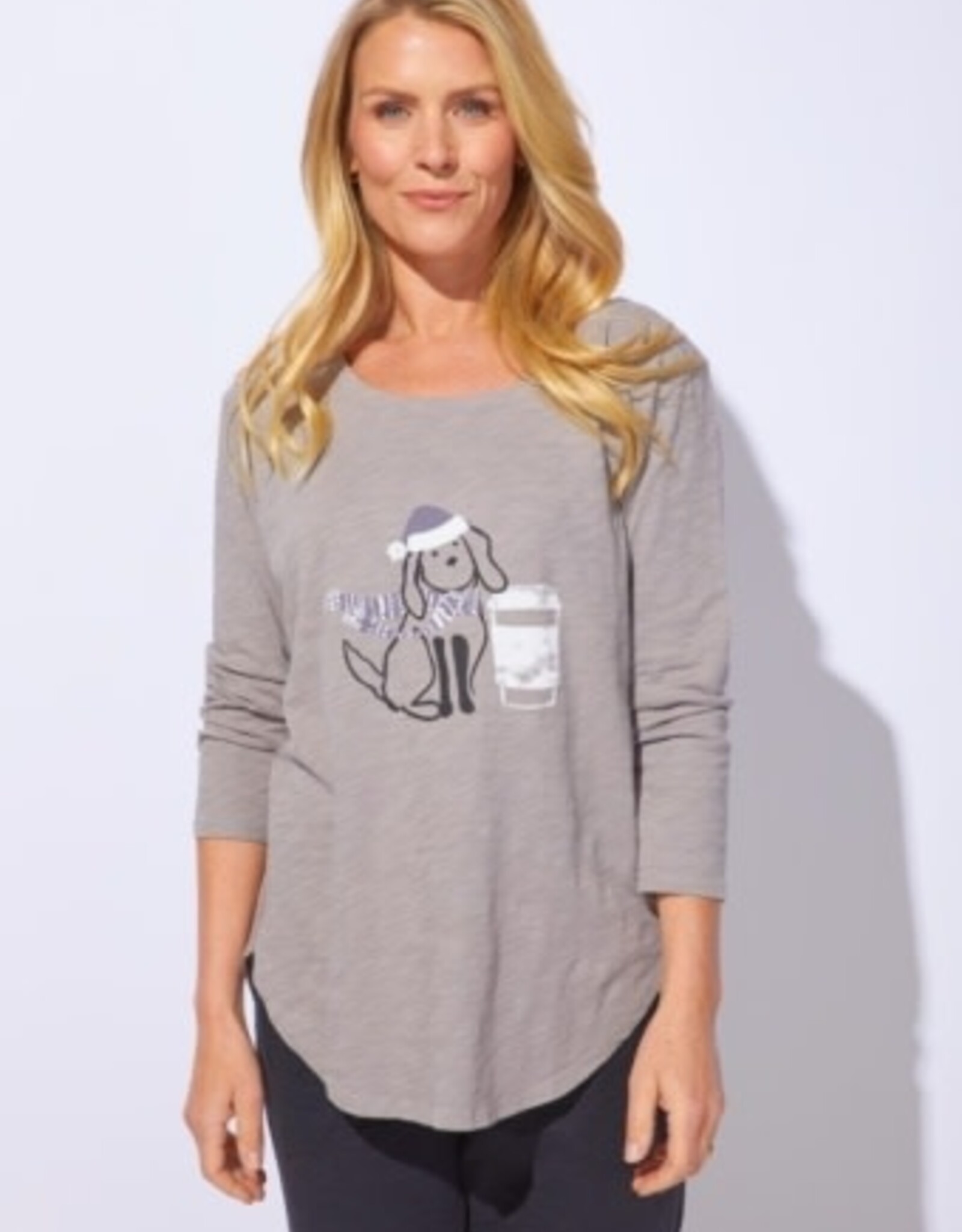 Habitat Clothes to Live In DESTINATION PUPPY HI-LO TEE F25E