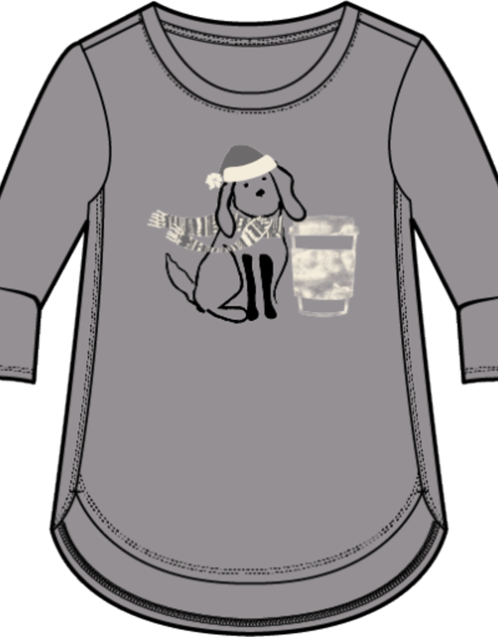 Habitat Clothes to Live In DESTINATION PUPPY HI-LO TEE F25E
