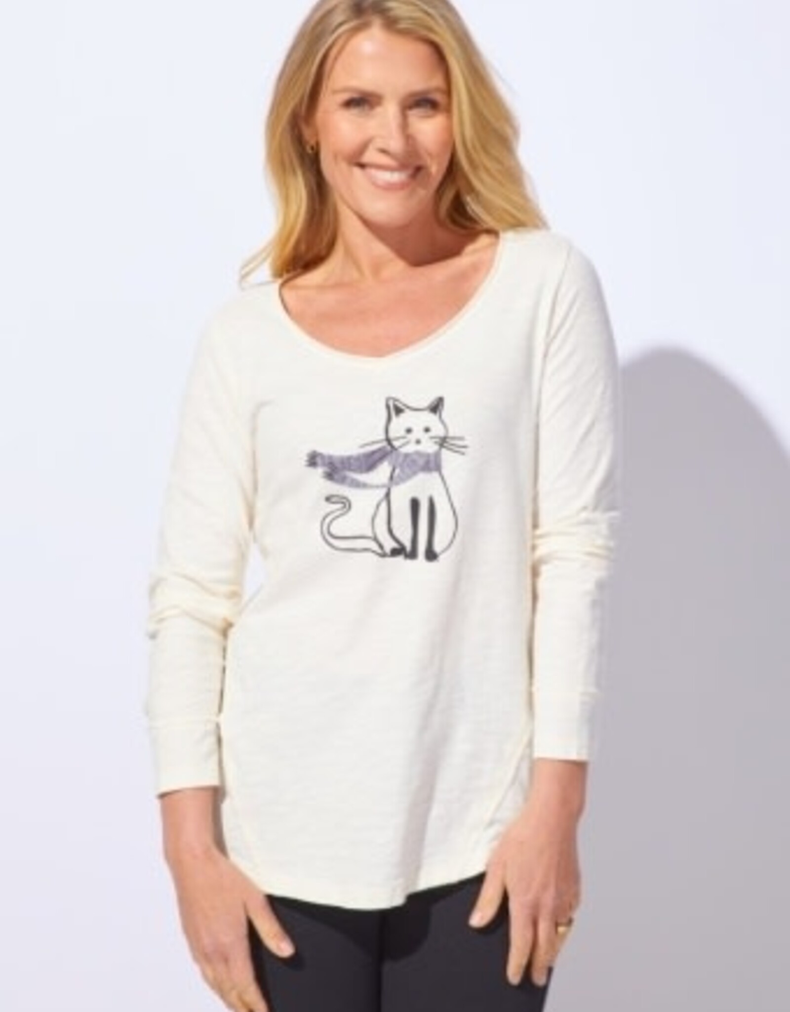 Habitat Clothes to Live In DESTINATION CAT LAID BACK V-NECK  F25E
