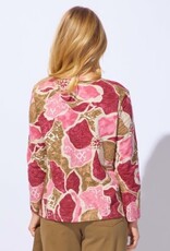 Habitat Clothes to Live In FLORAL COTTON SLUB STEPPED HEM BOXY TEE F25E