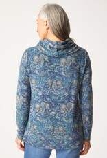 Habitat Clothes to Live In SUPER SOFT FLEECE PRNT COZY COWL TOP F25H