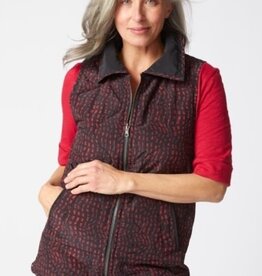 Habitat Clothes to Live In REVERSIBLE PRINTED QUILT PUFFER VEST F25H