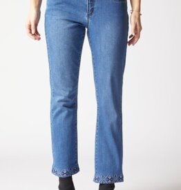 Habitat Clothes to Live In STRETCH DENIM SLIM ANKLE EMBOIDERED JEAN F25H