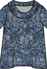 Habitat Clothes to Live In SUPER SOFT FLEECE PRNT COZY COWL TOP F25H