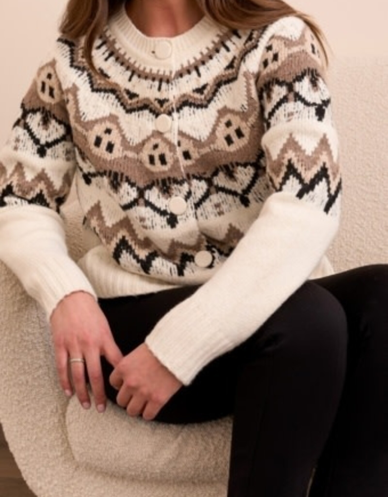 Tribal L/S BUTTON FRT SWT CARDIGAN-MOONSTONE