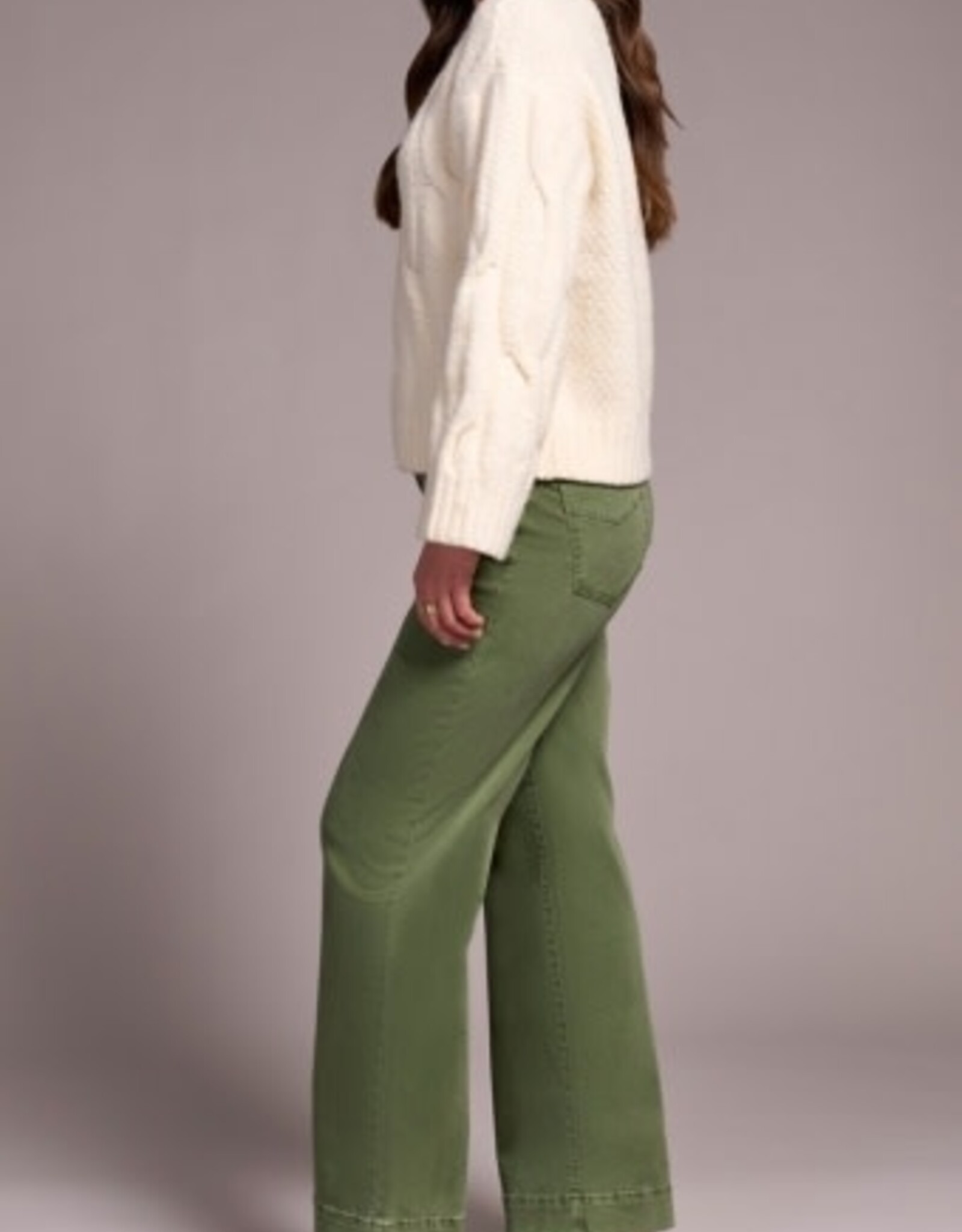 Tribal CREW NK LOOSE FIT CABLE SWTR-H CREAM