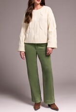 Tribal CREW NK LOOSE FIT CABLE SWTR-H CREAM