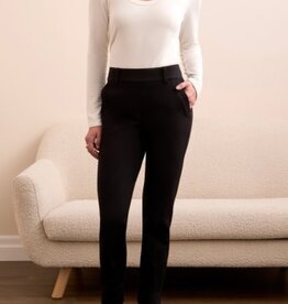 Tribal PULL ON ANKLE PANT W/ POCKETS-BLACK