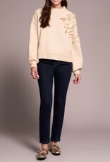 Tribal L/S MOCK NK SWEATER W/SEQUINS-H LATTE
