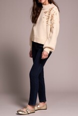 Tribal L/S MOCK NK SWEATER W/SEQUINS-H LATTE