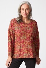 Habitat Clothes to Live In SUPER SOFT FLEECE PRNT RIB TRIM BOXY CREW F25H