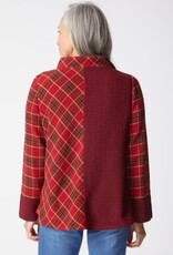 Habitat Clothes to Live In GIRL GONE PLAID ASSYM BUTTON CUFF TOP F25H