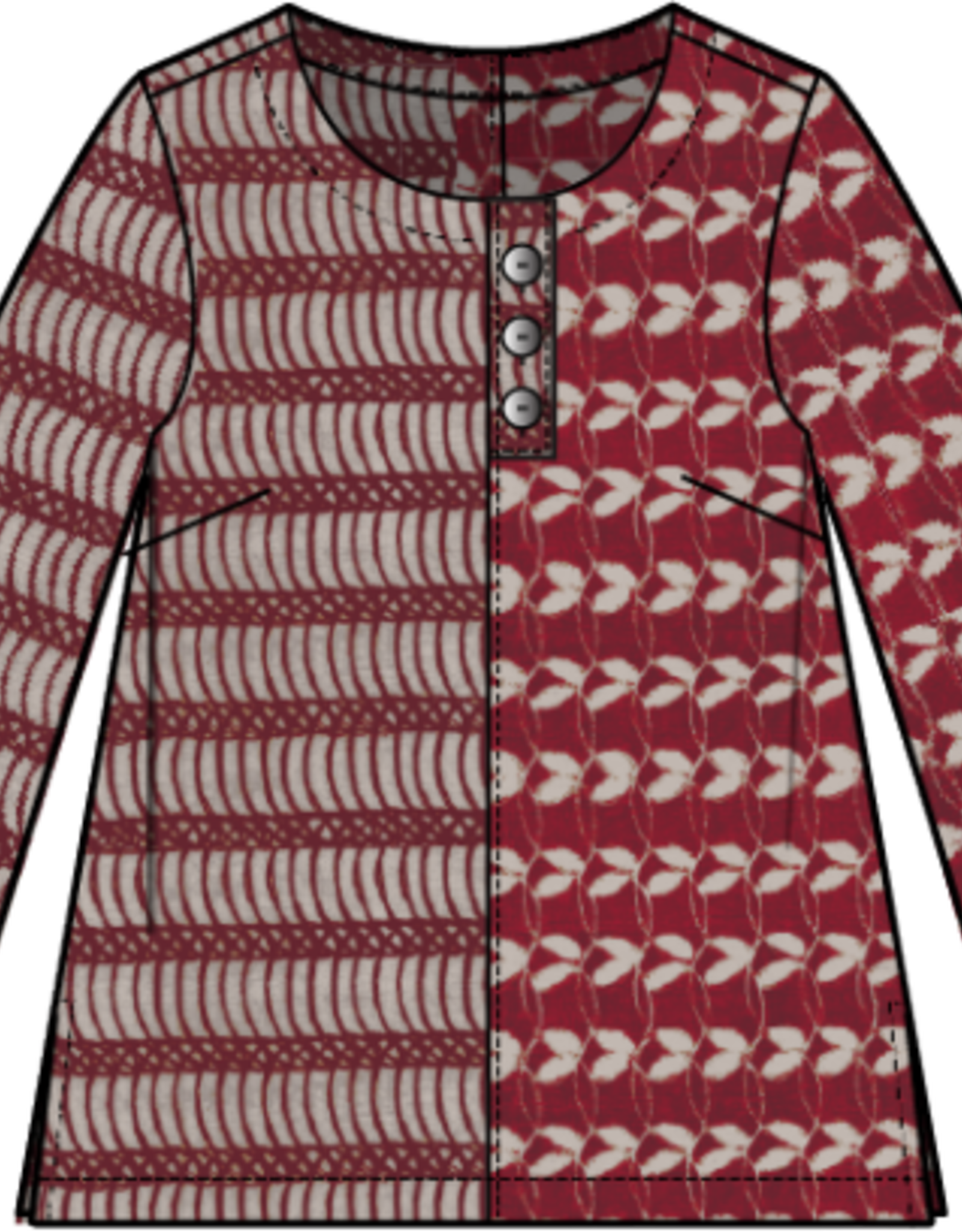 Habitat Clothes to Live In MIXED BATIKS MIXED PRINT PULLOVER F25H