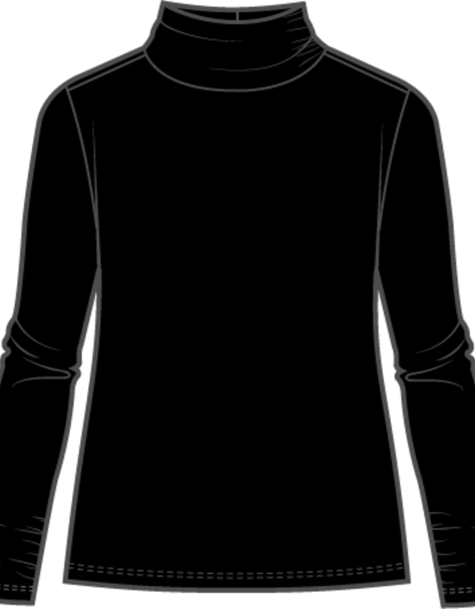 Habitat Clothes to Live In COZY RIB SLD RUCHED TURTLENECK F25H