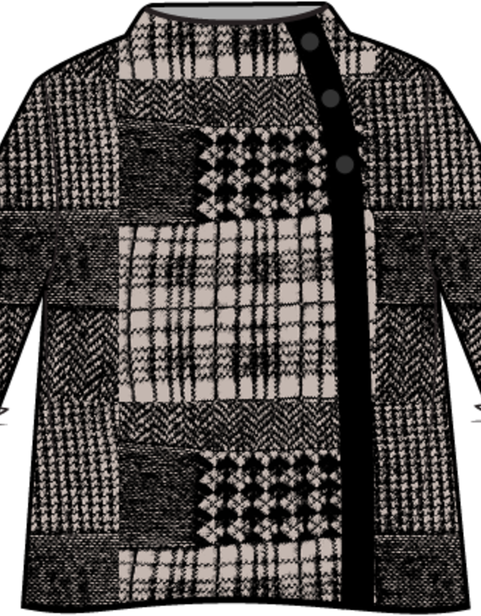 Habitat Clothes to Live In PLAID PATCHWORK PULLOVER F25H