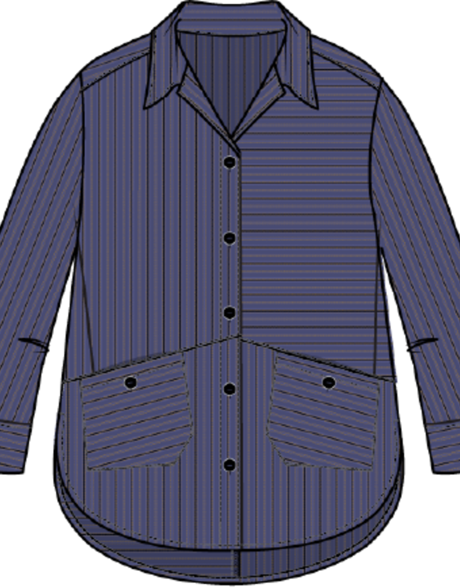 Habitat Clothes to Live In EAST SIDE STRIPES MIX IT SHIRT F25H