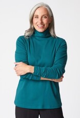 Habitat Clothes to Live In COZY RIB SLD RUCHED TURTLENECK F25H