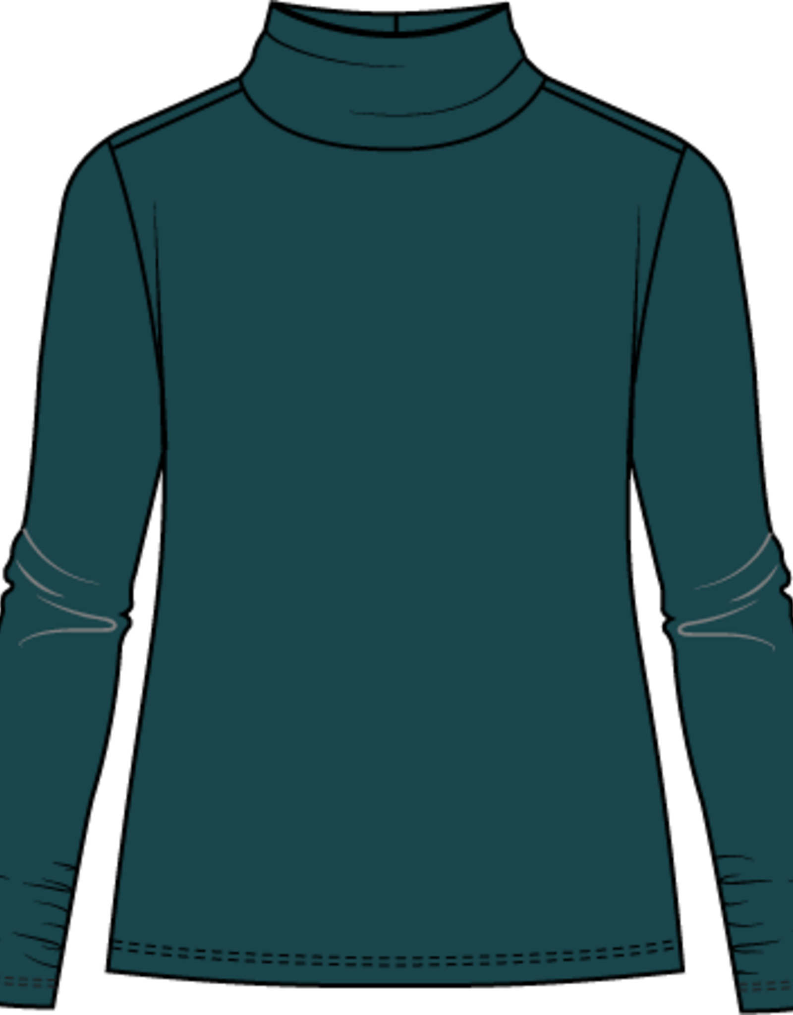 Habitat Clothes to Live In COZY RIB SLD RUCHED TURTLENECK F25H