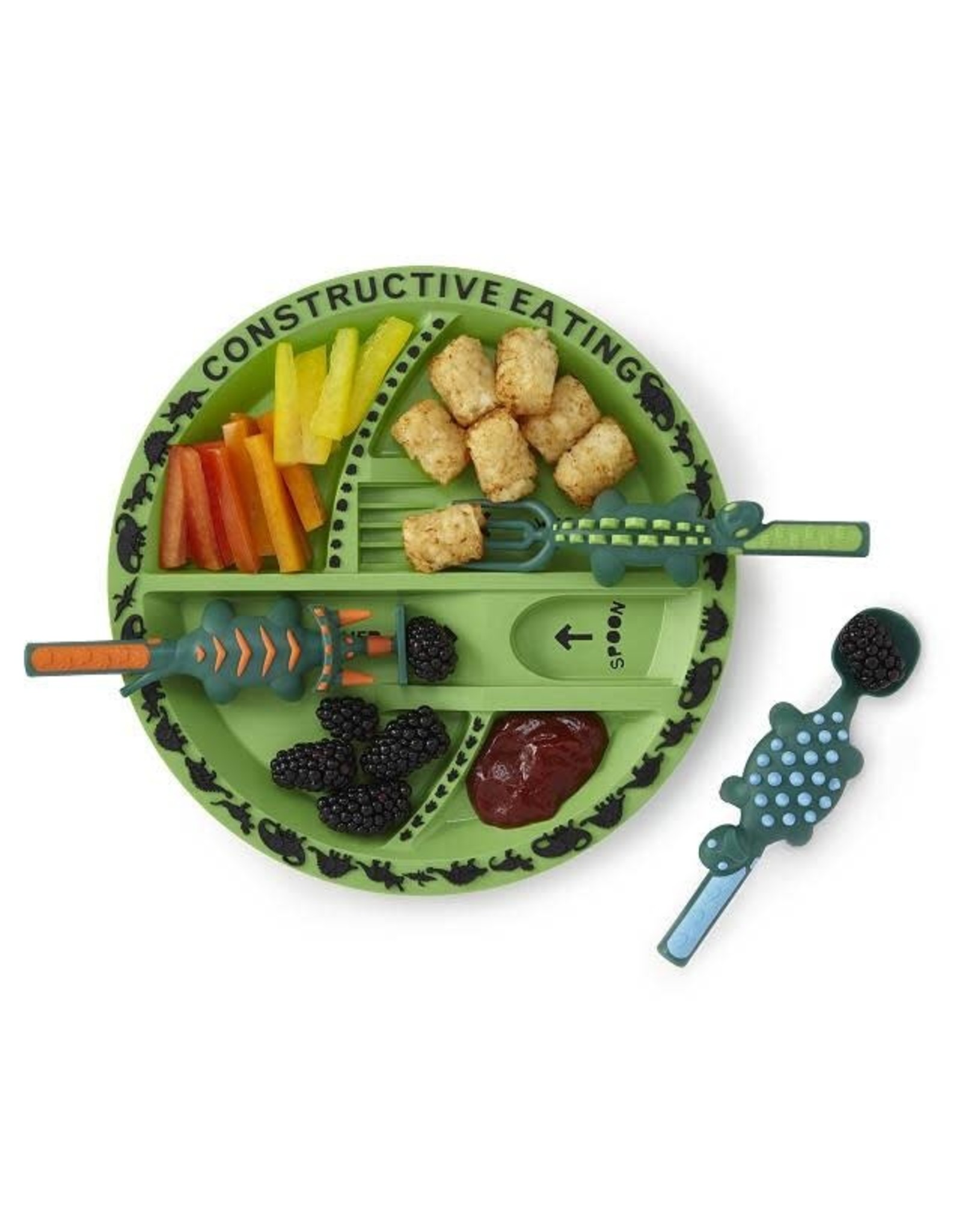 Green Dino Plate