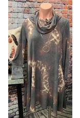 Dress 3/4 Sleeve Cowl Neck