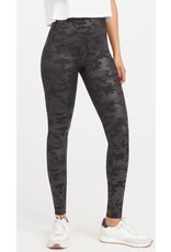 Spanx SPANX Matte Black Faux Leather Camo Legging