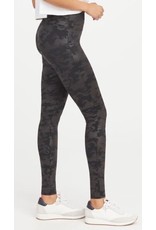 Spanx SPANX Matte Black Faux Leather Camo Legging