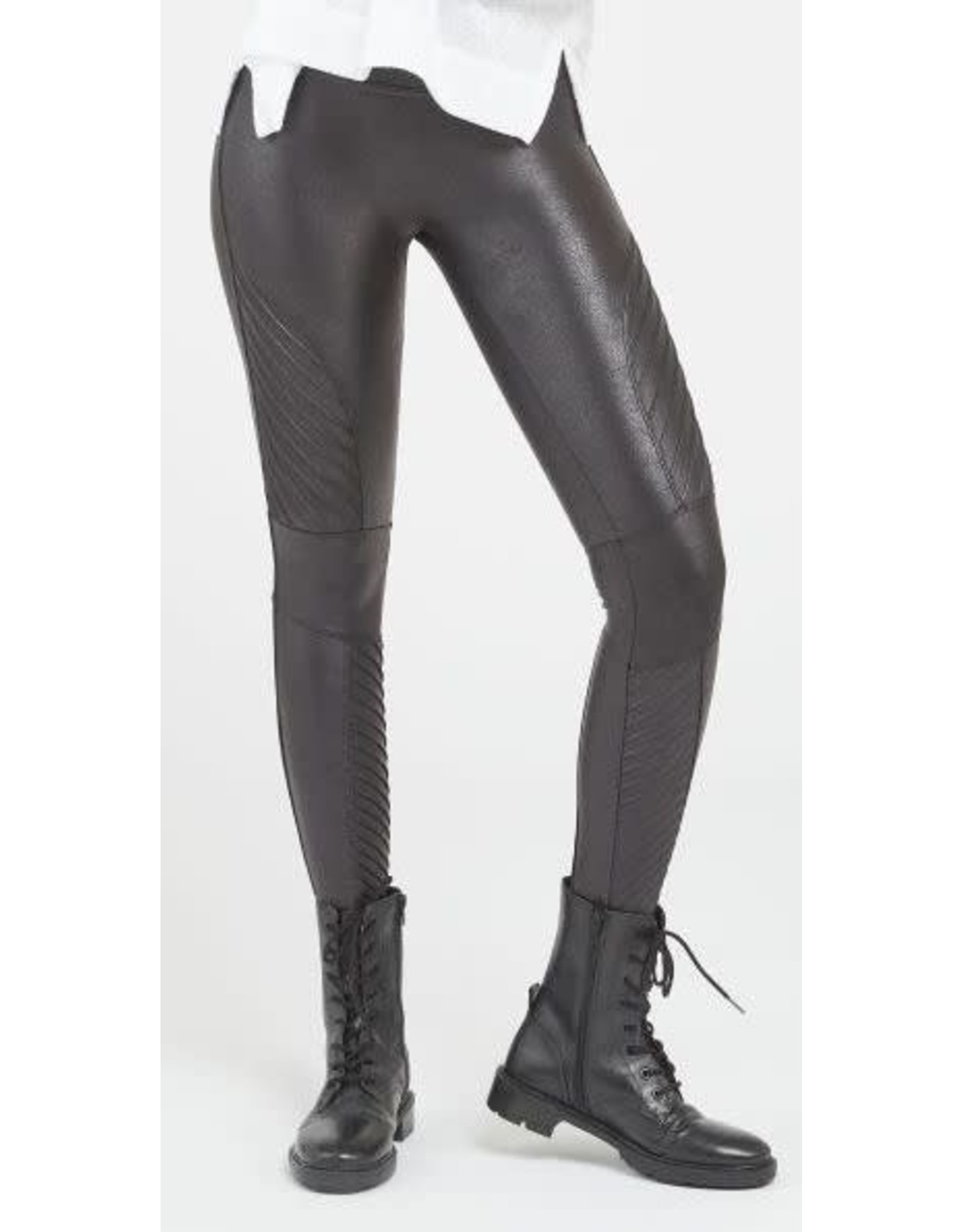 Spanx faux leather moto leggings black
